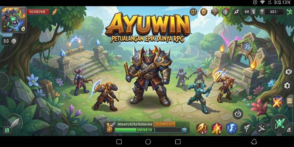 Tampilan gameplay AYUWIN yang mendebarkan dan penuh strategi.