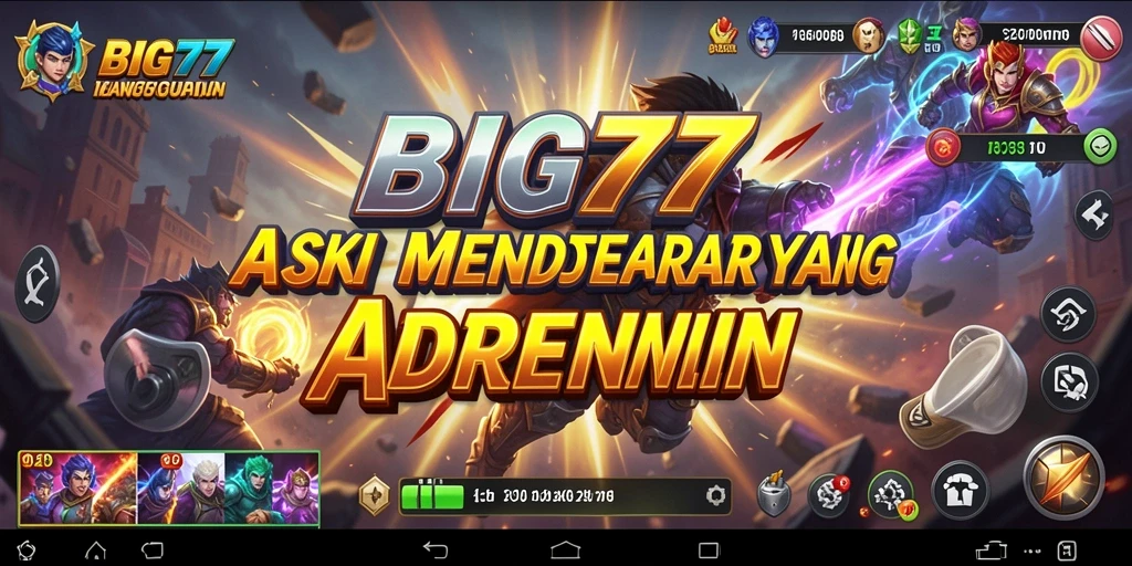 Tampilan gameplay mendebarkan dalam BIG77 dengan pertempuran yang intens dan seru.