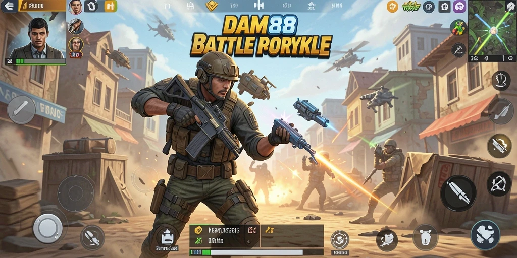 Gameplay seru dan kompetitif di DAM88, aksi Battle Royale yang mendebarkan.