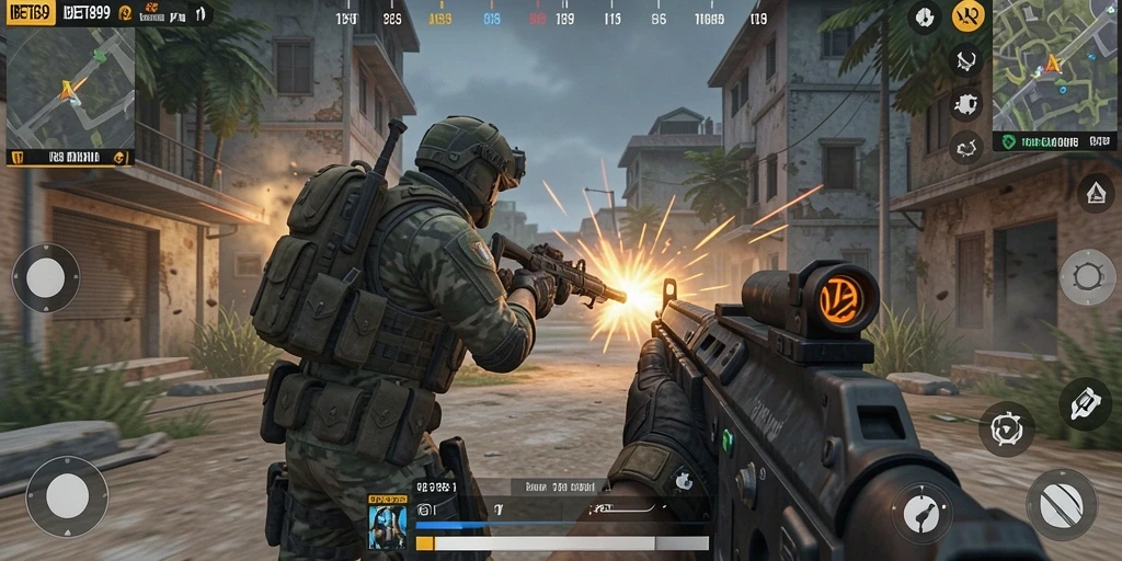 Tampilan aksi mendebarkan dalam gameplay IBET899.