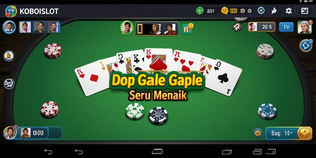 Tampilan gameplay KOBOISLOT yang seru dan menarik dalam permainan Gaple.