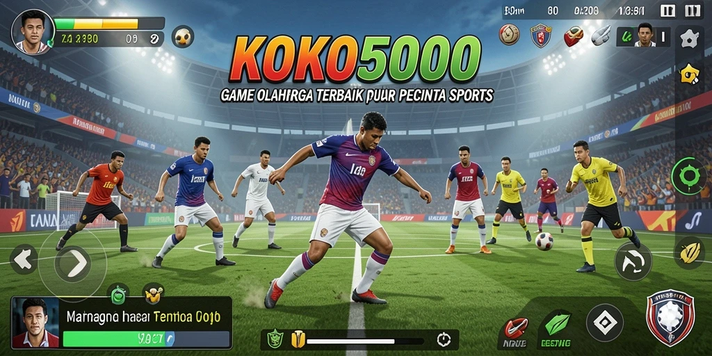 Tampilan gameplay seru di KOKO5000 dengan aksi olahraga kompetitif.