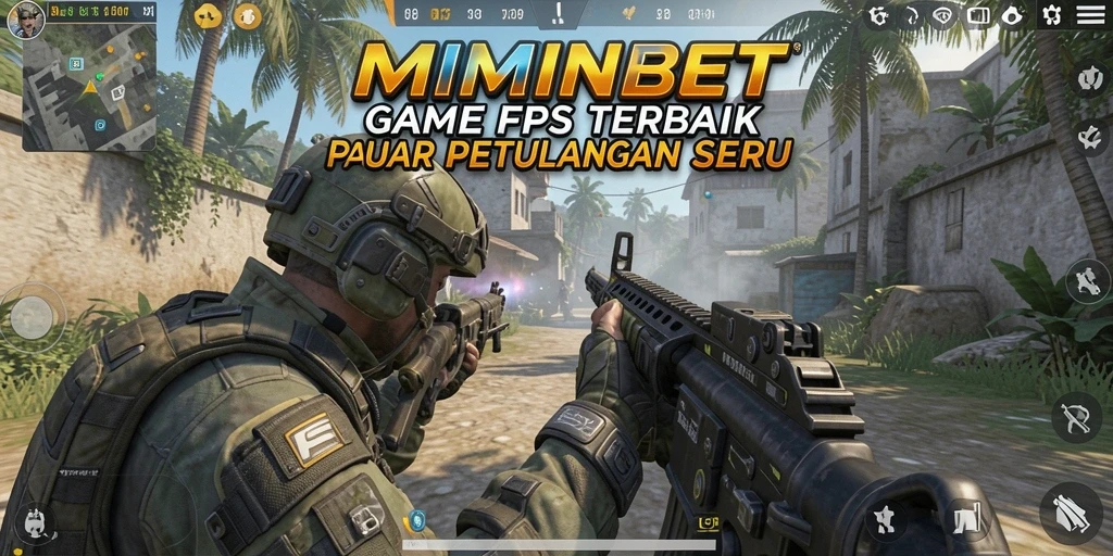 Gameplay MIMINBET menampilkan pertempuran mendebarkan di dunia FPS.