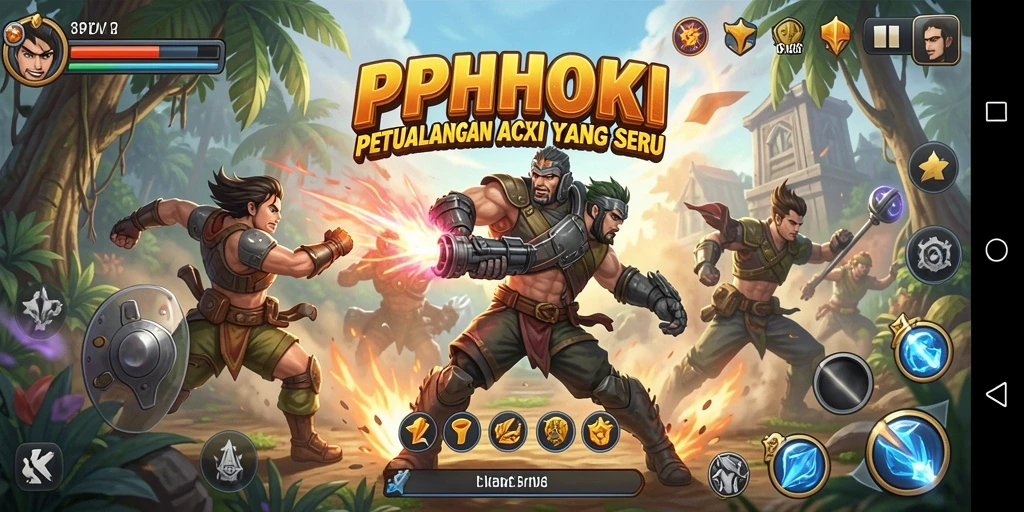 Gameplay PPHOKI yang mendebarkan dengan aksi seru.