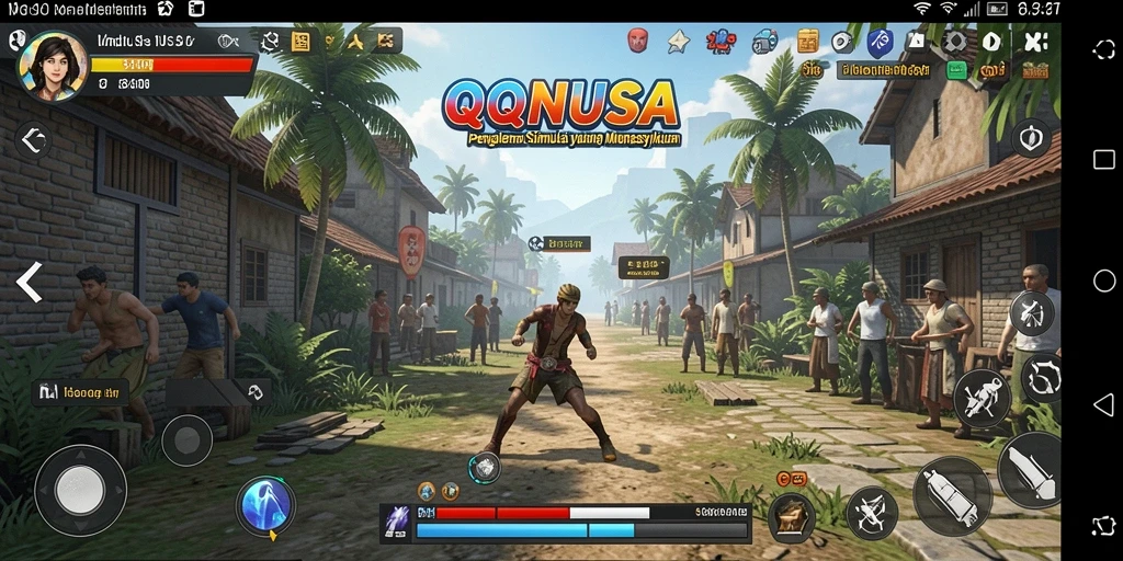 Tampilan gameplay QQNUSA yang menarik dan interaktif.