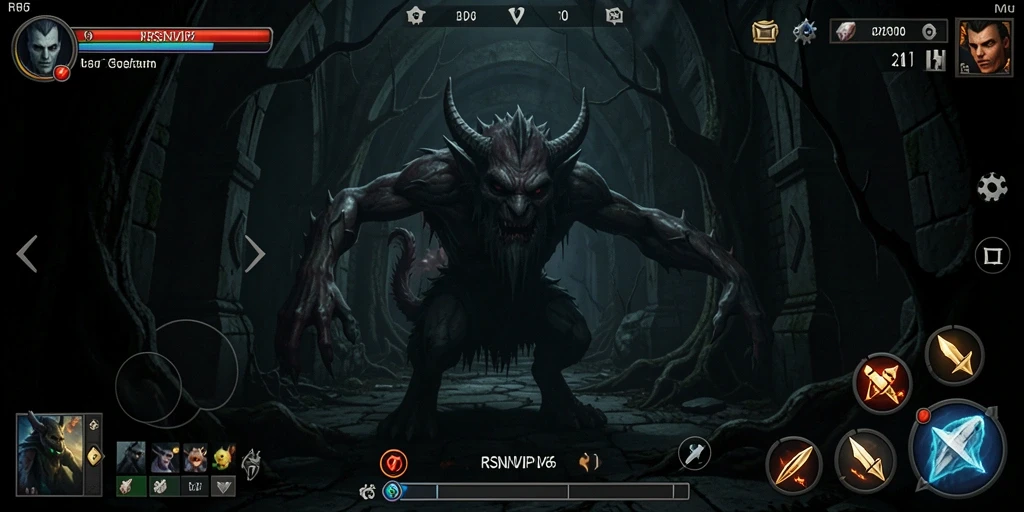Screenshot gameplay RSNVIP6 yang menunjukkan kengerian mencekam.